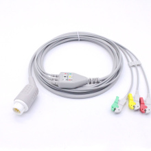 Câble ECG 3 dérivations réutilisable avec bornes à clips